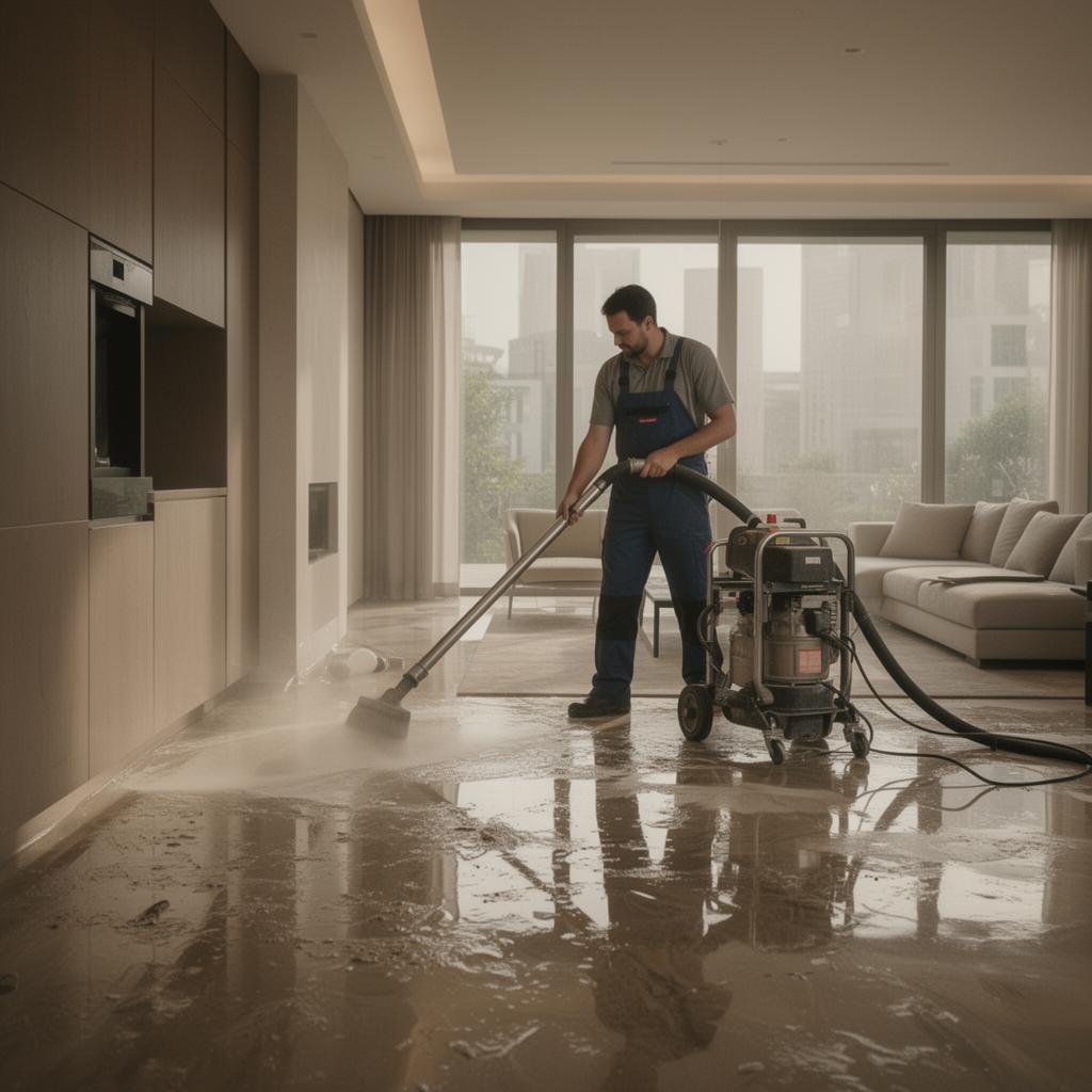Water damage extraction in a modern home